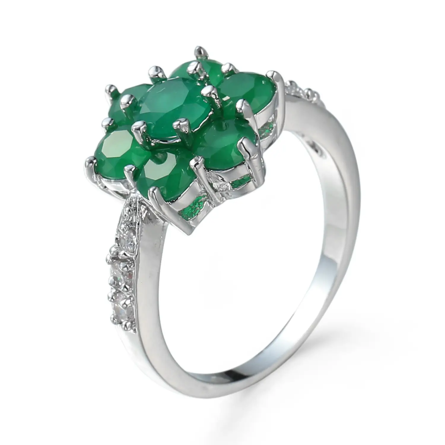 Pink Zircon Floral Ring for Women