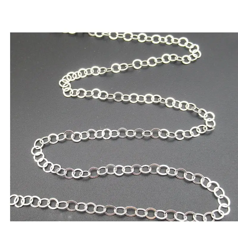 Sterling Silver S925 Cross Chain Bare Chain Loose Calendered Sweater Chain - Image 6