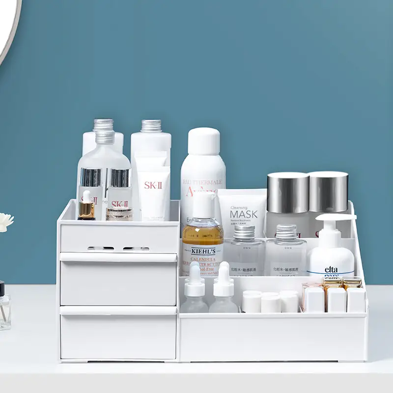 White Drawer Type Cosmetic Storage Box 28x17x13