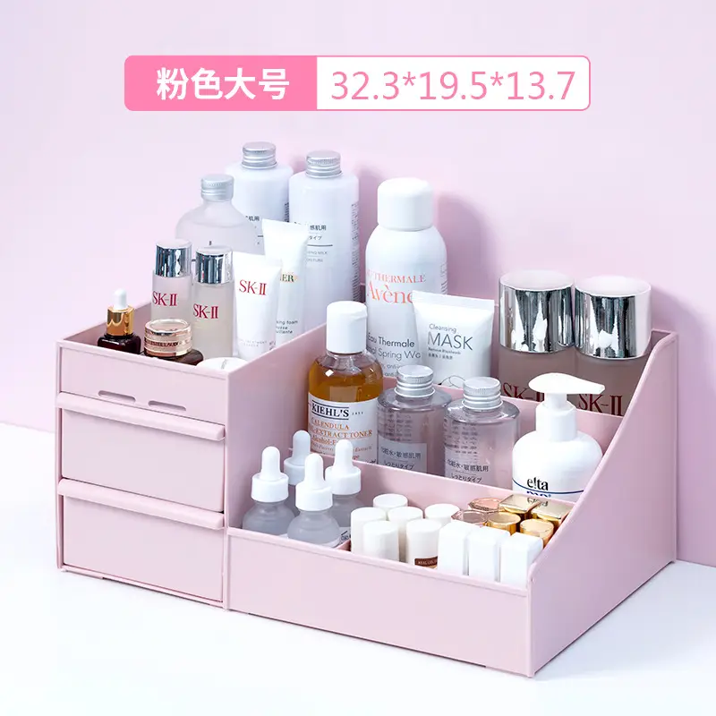 White Drawer Type Cosmetic Storage Box 28x17x13