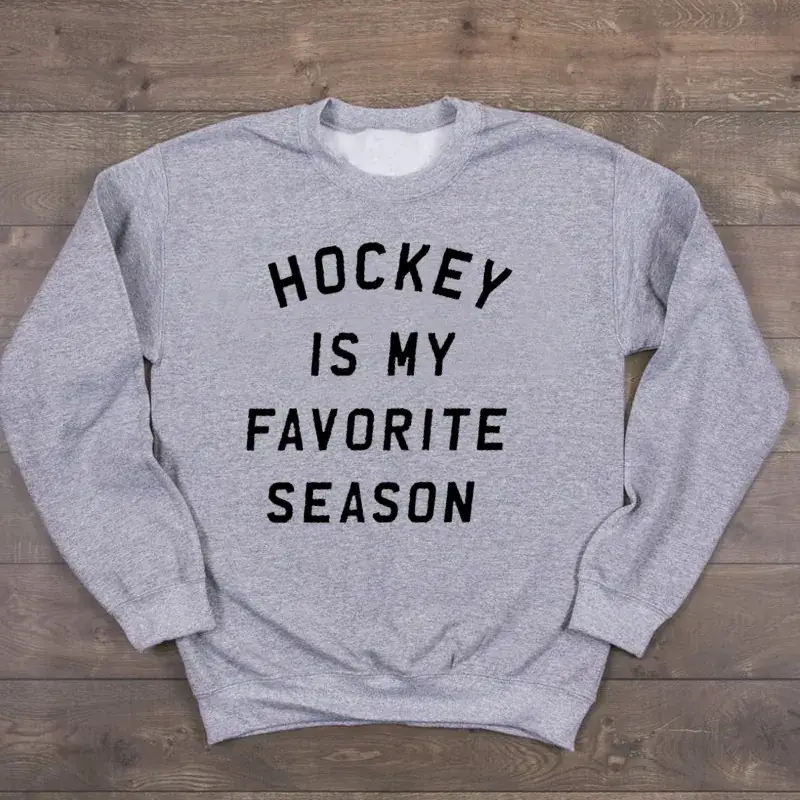 Hockey Season Sweater Maroon Letter Print