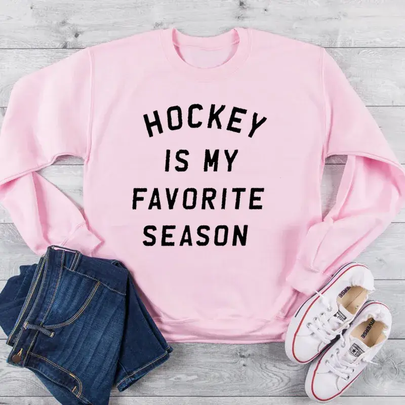 Hockey Season Sweater Maroon Letter Print