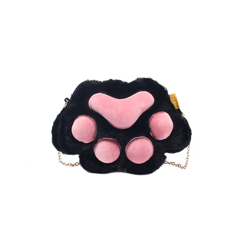 Korean Style Cartoon Paw Plush Crossbody Bag for Girls - Image 9
