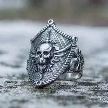 Lucky 13 Cross-Border Men's Ring Silver — feature 15
