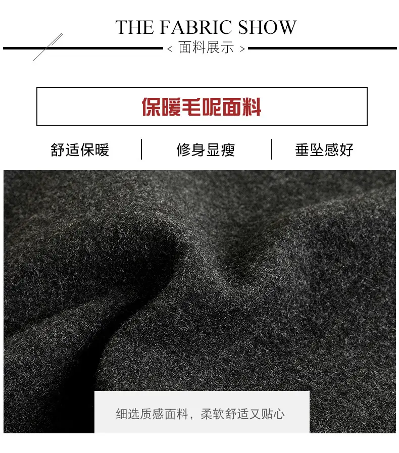 2023 Wool Wide Leg Shorts for Women Black — feature 7