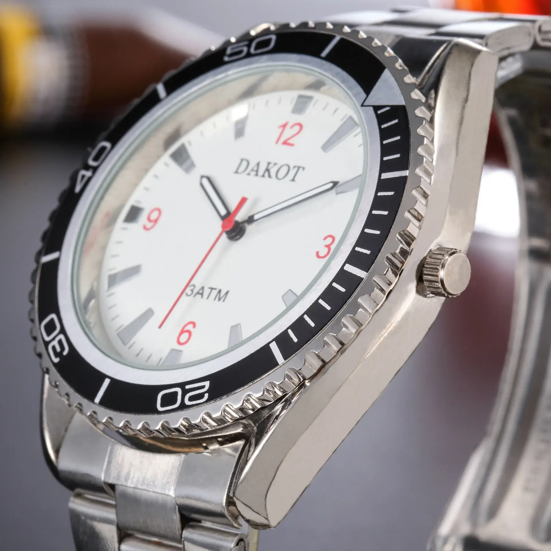 Amst Business Watch for Women Steel Band Waterproof Quartz Large Dial - Image 3