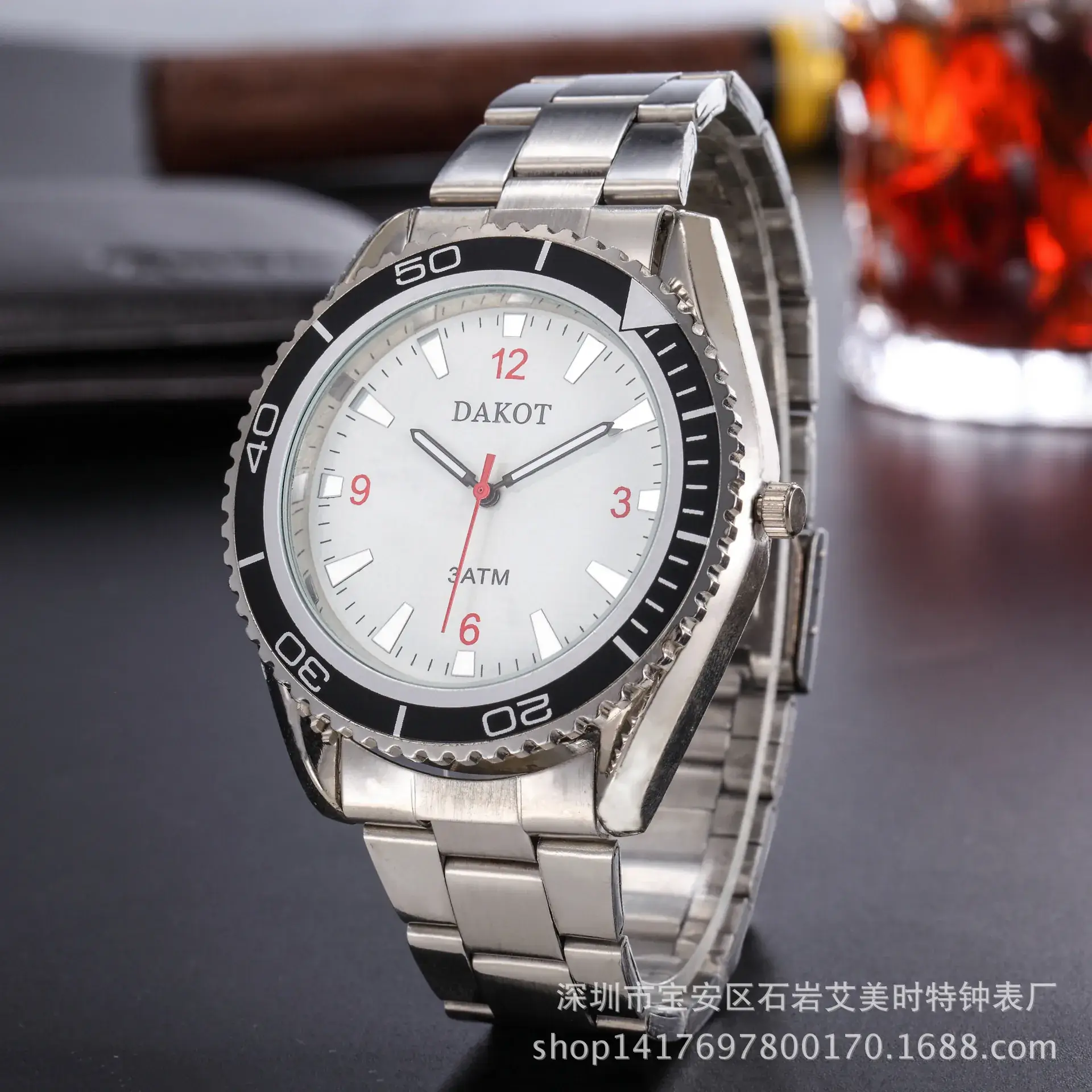 Amst Business Watch for Women Steel Band Waterproof Quartz Large Dial - Image 4