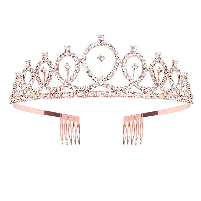 Rhinestone Bridal Hair Crown for Women