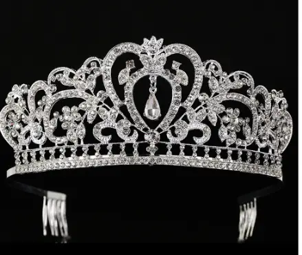 Rhinestone Bridal Hair Crown for Women