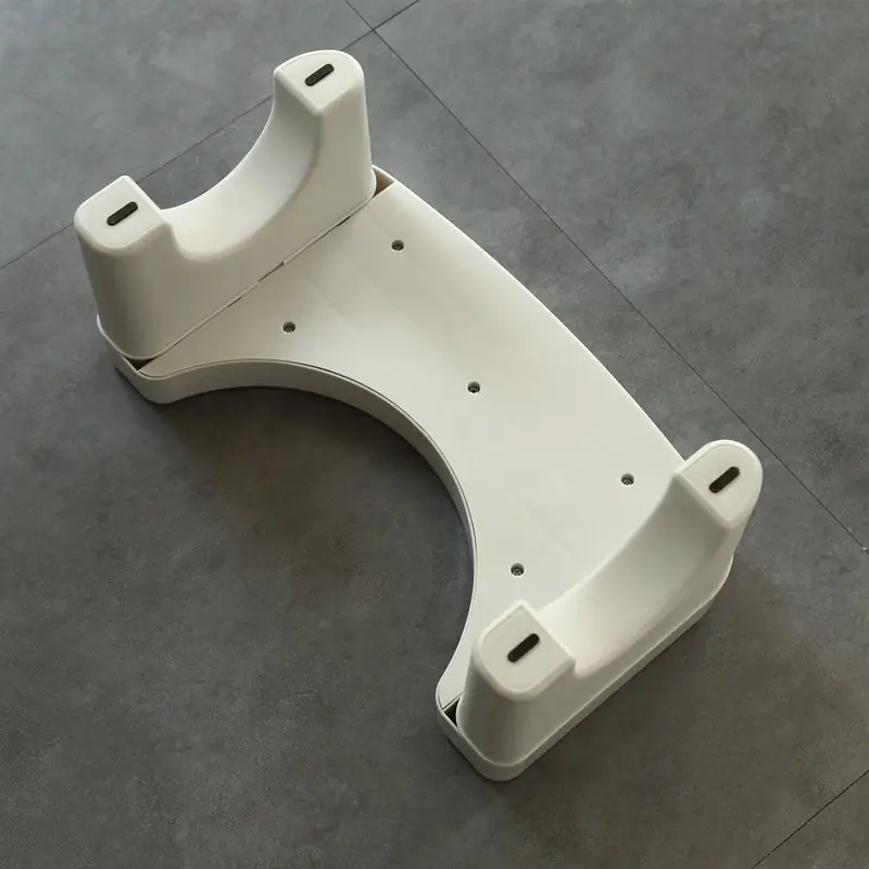 White Plastic Toilet Stool Footrest 21x39cm - Image 5