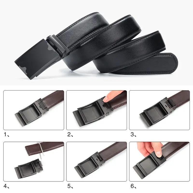 Men's Black Automatic Buckle Belt Wholesale - Image 8
