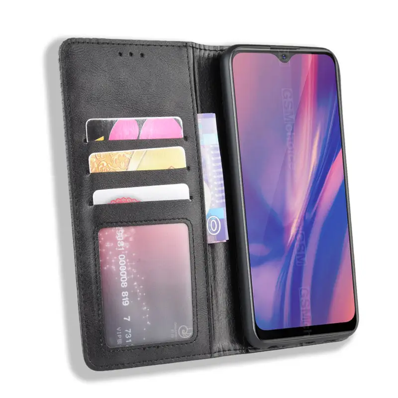 Vivo Y11 Magnetic Leather Flip Case with Card Slots