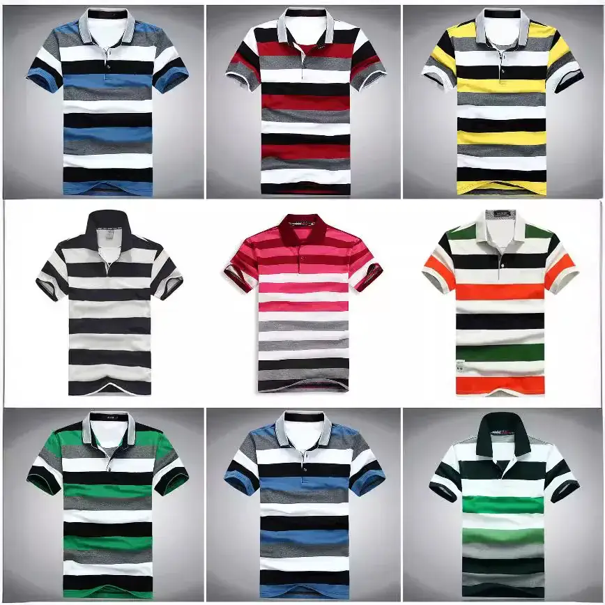 2025 Men Korean Style Lapel Polo T-Shirt Large Size - Image 2