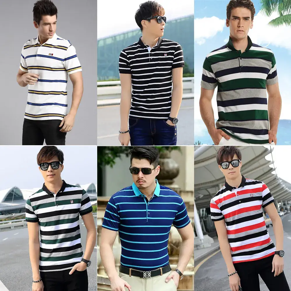 2025 Men Korean Style Lapel Polo T-Shirt Large Size - Image 3