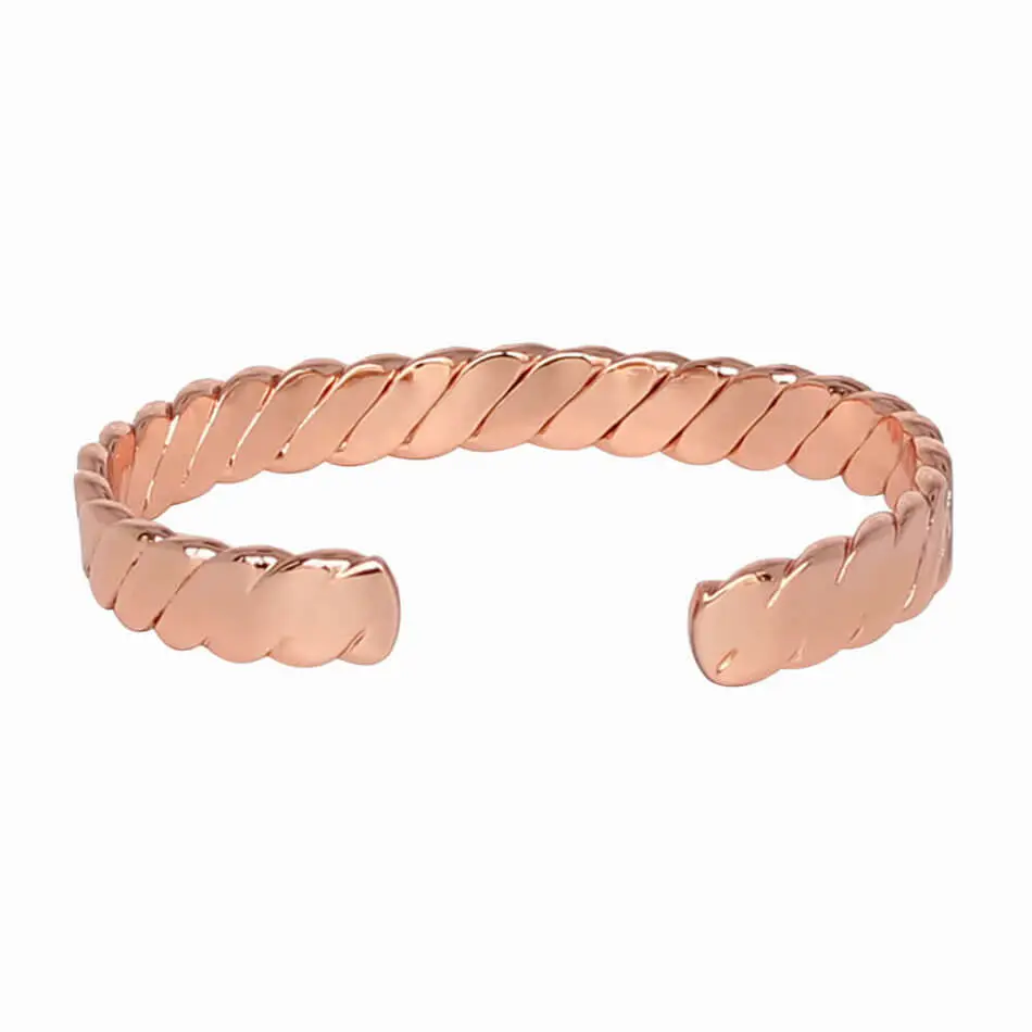 Magnetic Red Copper Twisted Wire Bracelet - Image 6