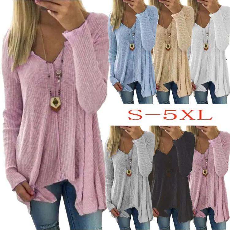 Women's White V-Neck Pullover Sweater Winter Top - Image 5