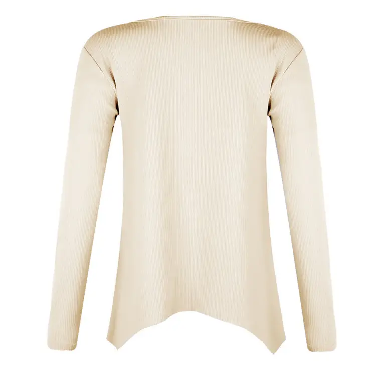 Women's White V-Neck Pullover Sweater Winter Top — feature 15