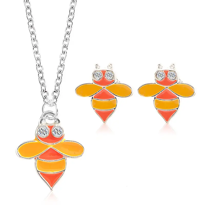 Elegant Diamond Zircon Necklace Earrings Set Gold Plated - Image 15
