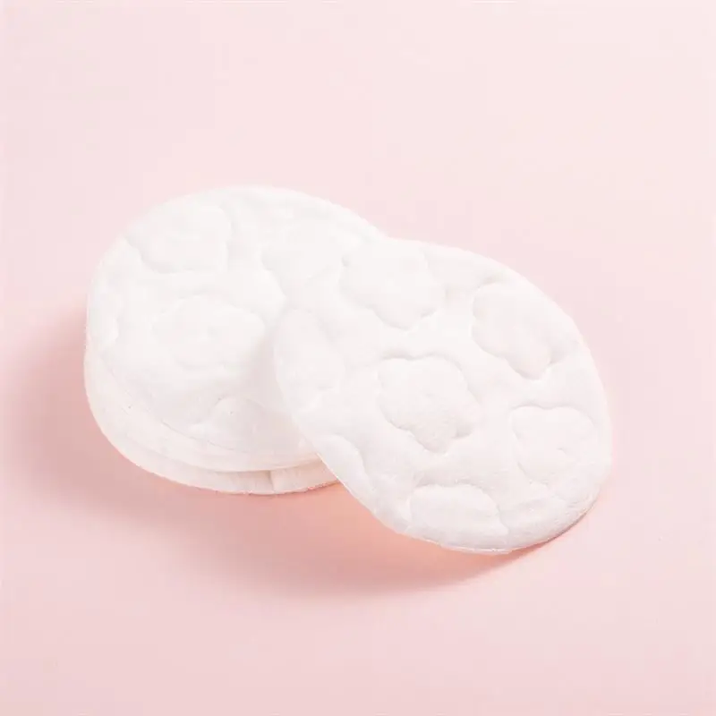 Round Cotton Embossed Degreasing Makeup Remover 100pcs - Image 4