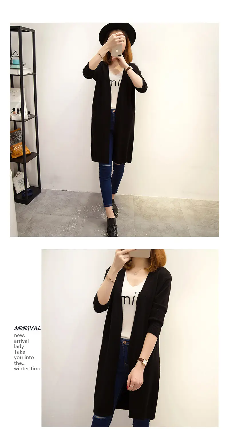 Women's Red Cardigan Mid-Length Korean Style Sun Protection — feature 6