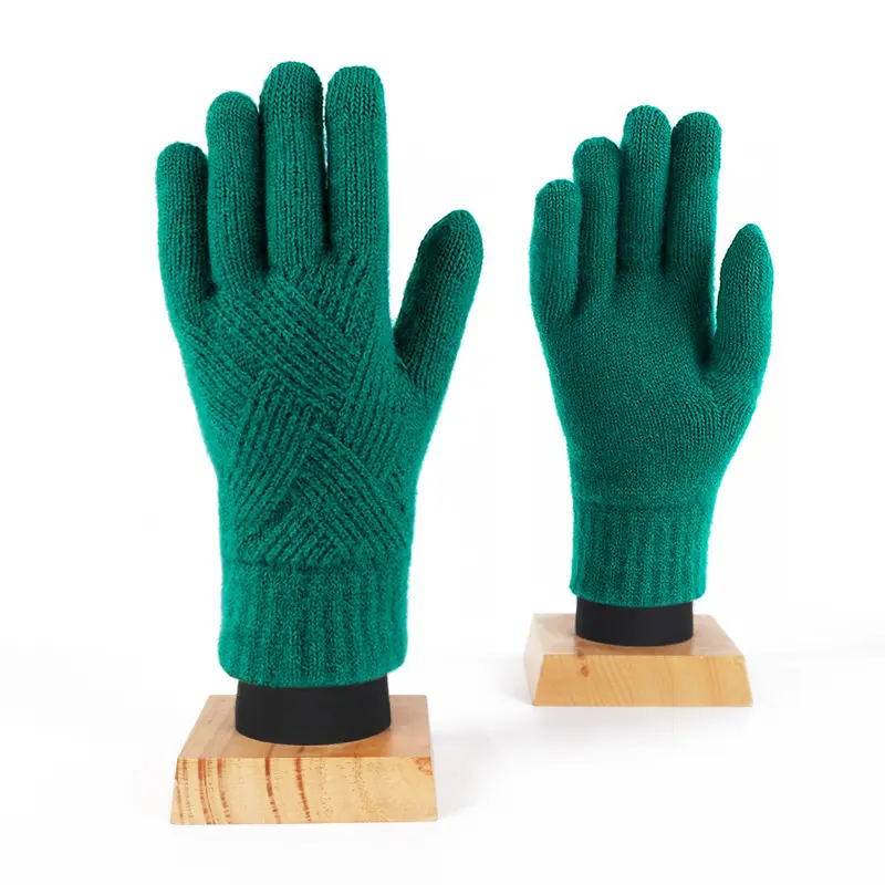 Winter Knitted Touch Screen Gloves Black Women Cycling Warm - Image 13