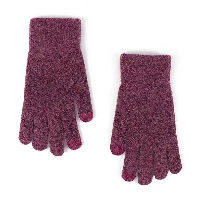 Winter Knitted Touch Screen Gloves Black Women Cycling Warm - Image 14