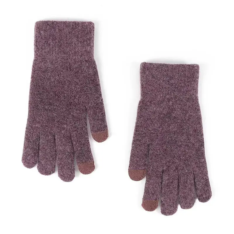Winter Knitted Touch Screen Gloves Black Women Cycling Warm - Image 15