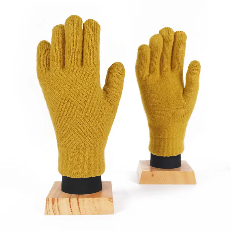 Winter Knitted Touch Screen Gloves Black Women Cycling Warm - Image 7