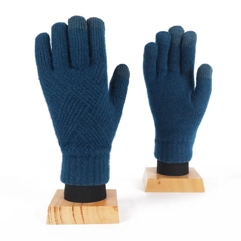 Winter Knitted Touch Screen Gloves Black Women Cycling Warm - Image 8