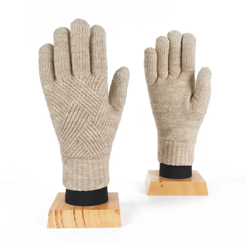 Winter Knitted Touch Screen Gloves Black Women Cycling Warm - Image 9