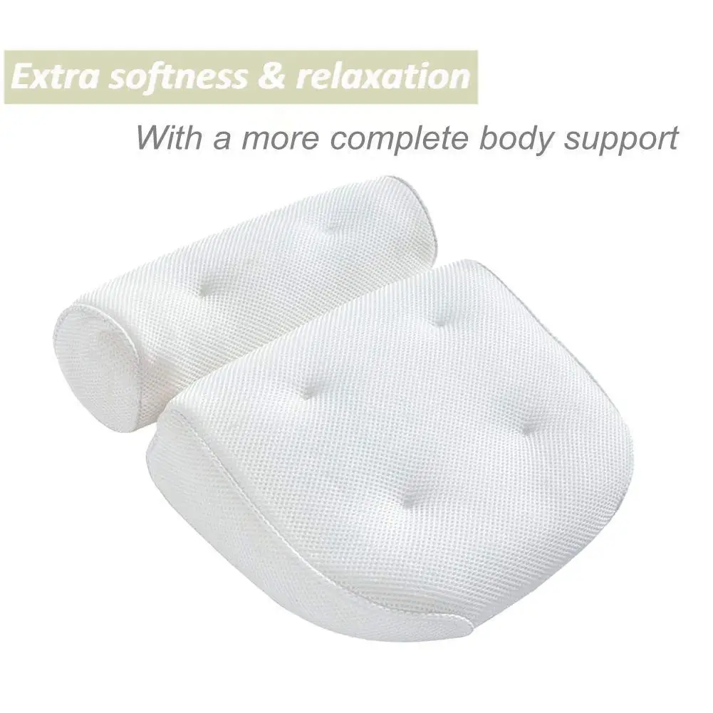 White Crossbody Bath Pillow with Suction Cup - Image 14