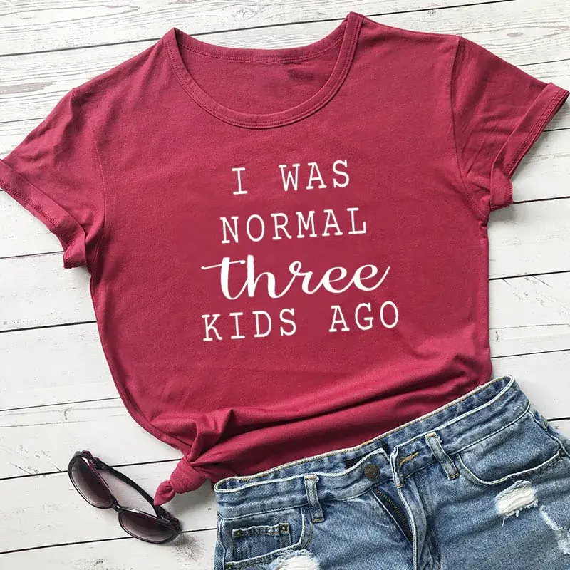 Men Women Maroon Kids Themed T-Shirt Three Ago - Image 9