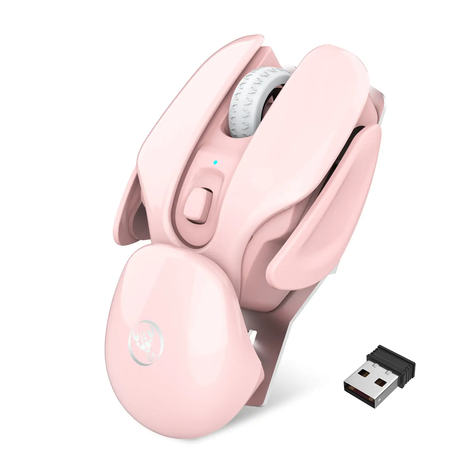 Pink Wireless Mouse 110x65mm Rechargeable 1600dpi - Image 6