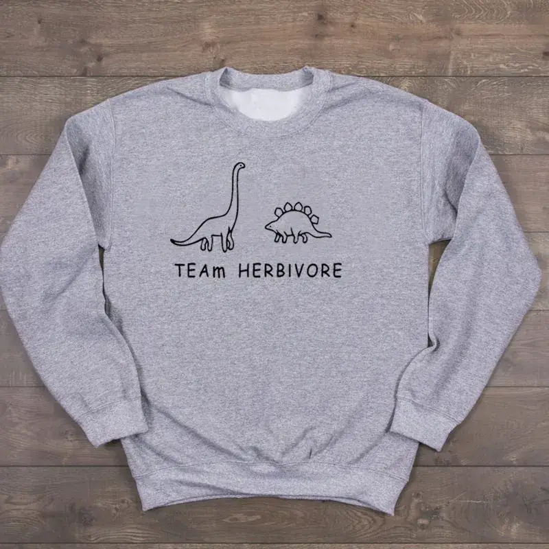 Black Crewneck Vests Team Herbivore Dinosaurs - Image 3