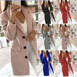 Women Cotton Linen Long Sleeve Shirt Dress Orange Large — feature 4