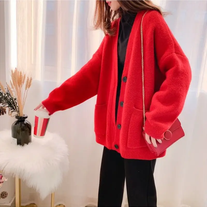New Cross-Border Japanese Korean Style Knitted Cardigan Coat for Women - Image 2