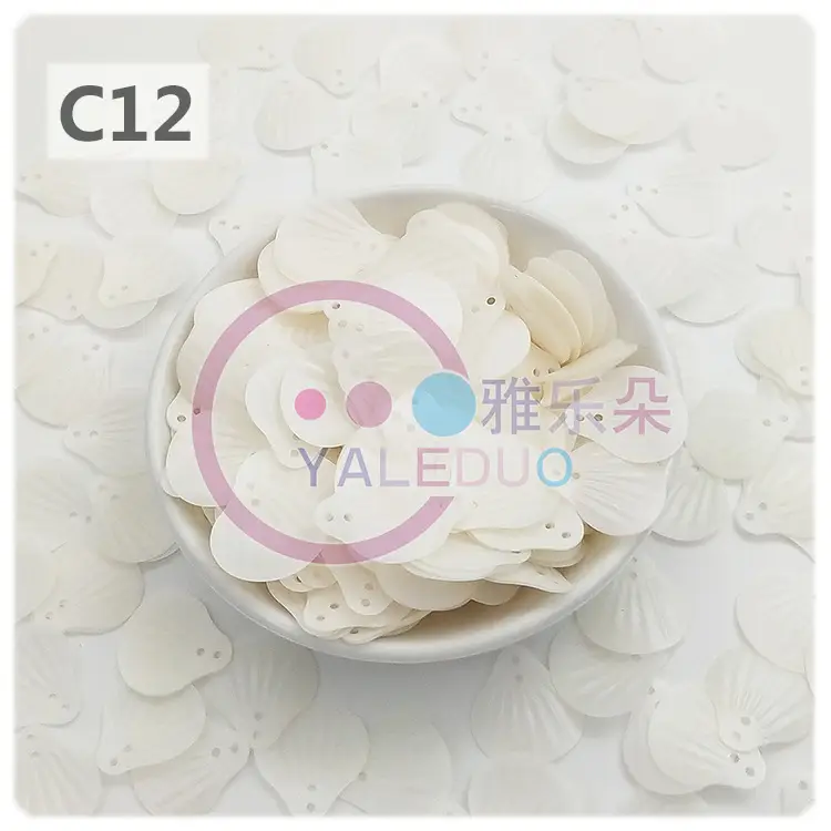 18MM Shell Double Hole Human Fish Scale Ethnic Costume Dress Patch Accessories Ocean Beads - Image 13