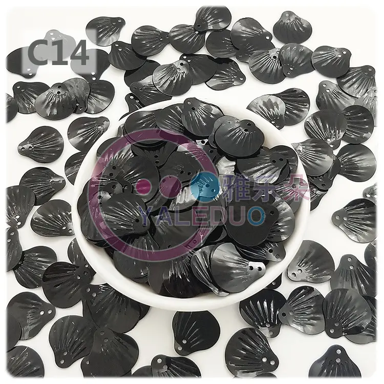 18MM Shell Double Hole Human Fish Scale Ethnic Costume Dress Patch Accessories Ocean Beads - Image 15
