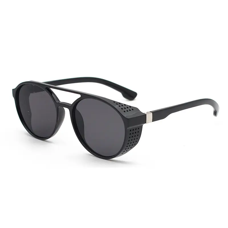 Steampunk Blue Sunglasses Round Retro Design - Image 10
