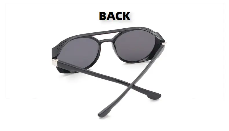 Steampunk Blue Sunglasses Round Retro Design — feature 10