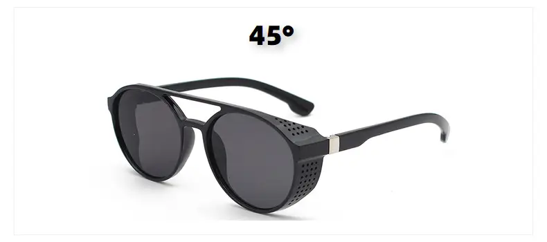Steampunk Blue Sunglasses Round Retro Design — feature 11