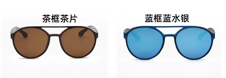 Steampunk Blue Sunglasses Round Retro Design — feature 18
