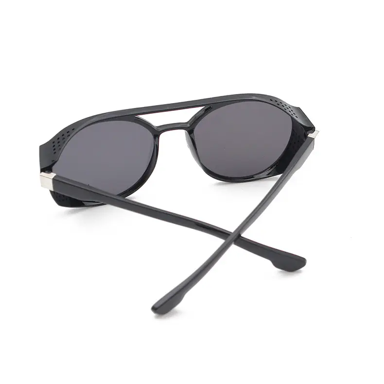 Steampunk Blue Sunglasses Round Retro Design — feature 23