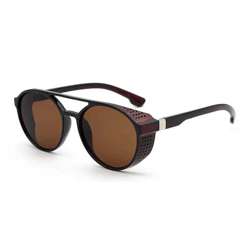 Steampunk Blue Sunglasses Round Retro Design — feature 27