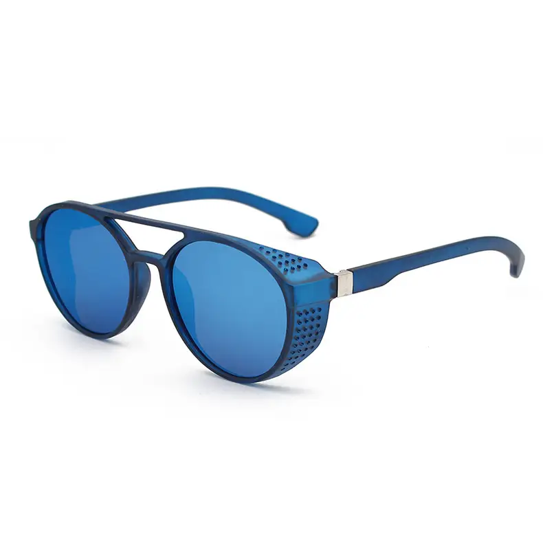 Steampunk Blue Sunglasses Round Retro Design — feature 29