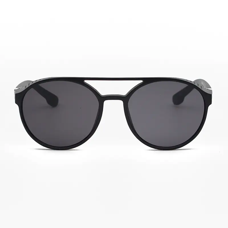 Steampunk Blue Sunglasses Round Retro Design - Image 3