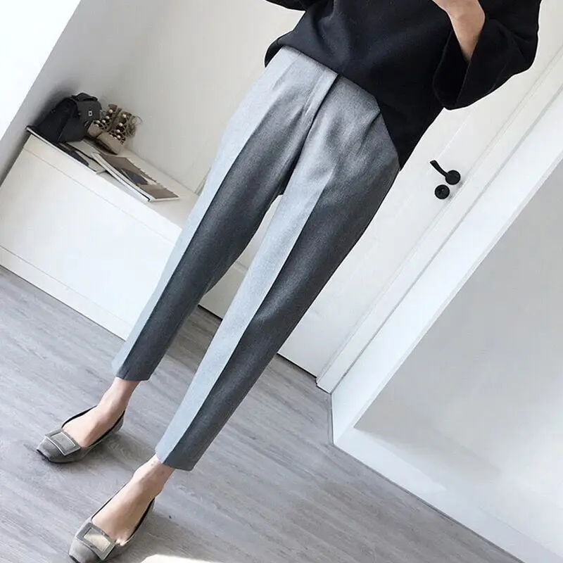 Women's Black Slim Fit Formal Pants for Spring Fall - Image 5