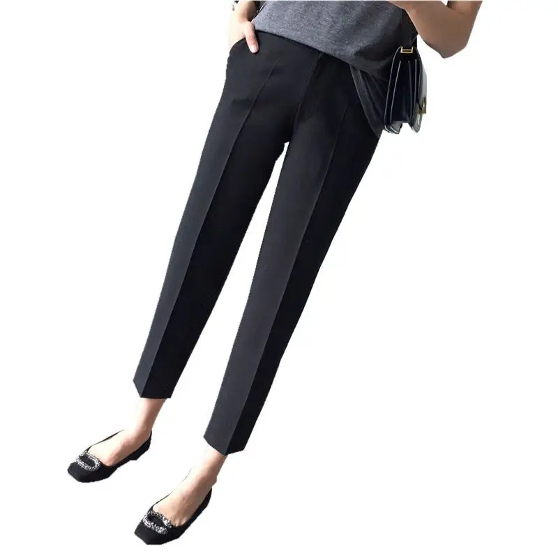Women's Black Slim Fit Formal Pants for Spring Fall - Image 7