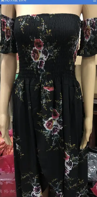 Black Floral Chest Wrap Dress for Women - Image 4