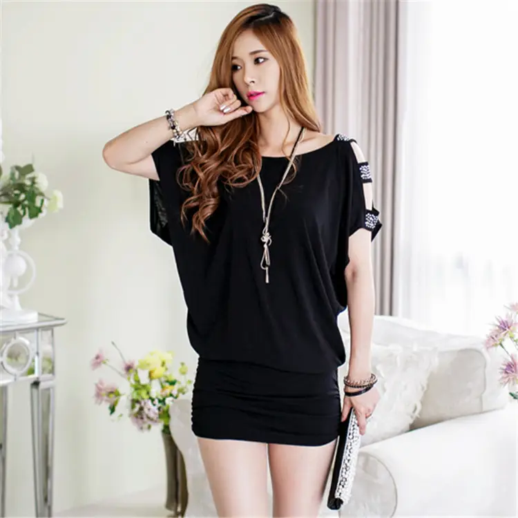 2021 Off-Shoulder Hip-Hugging Mini Dress Blue